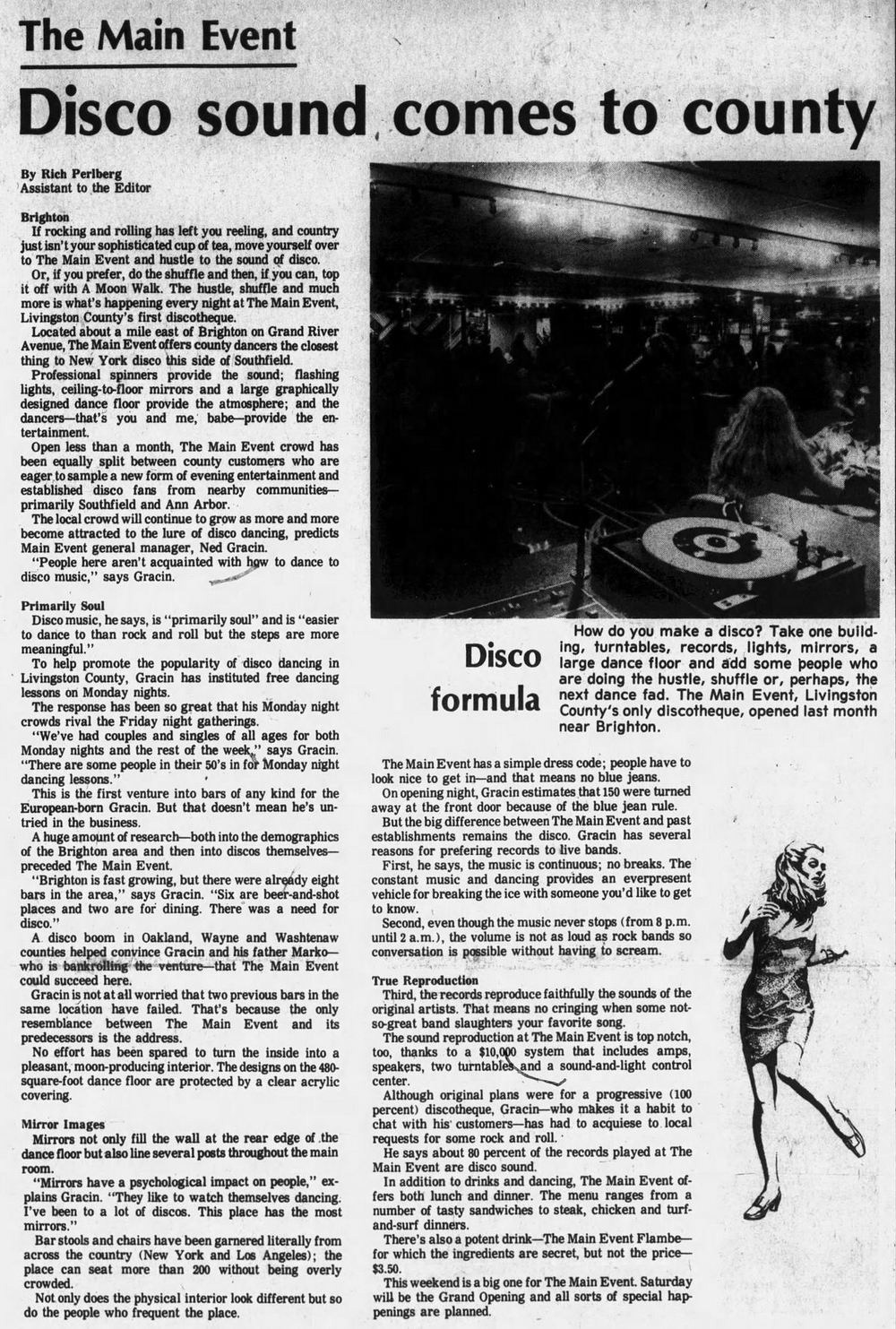 Main Event - Sept 8 1976 Article